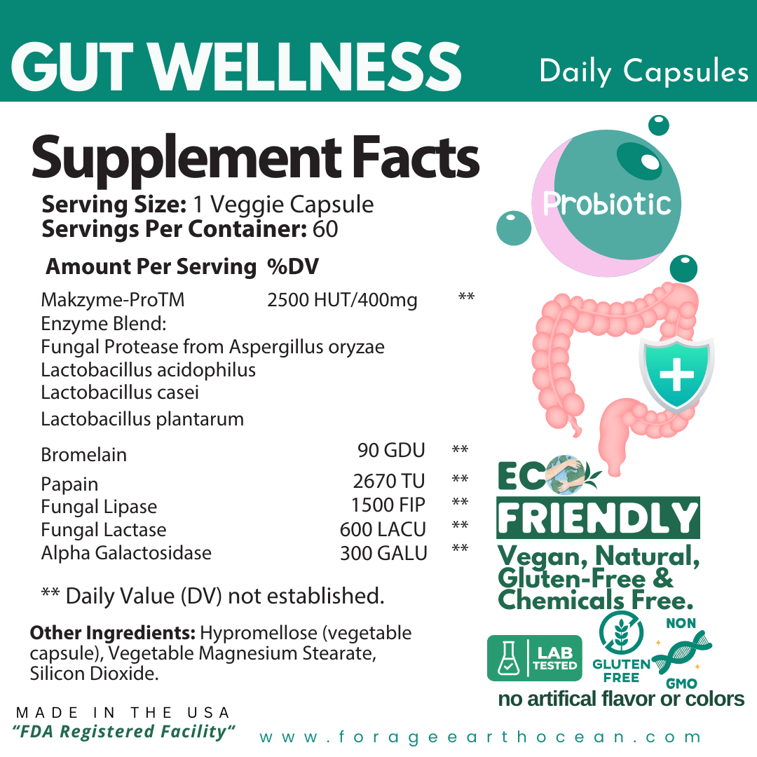 DIGESTIVE ENZYMES PLUS + PRO BLEND (GUT SUPPORT*)