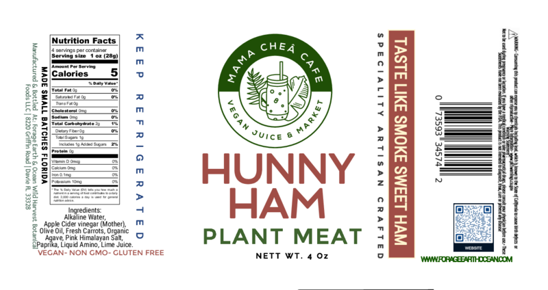 Vegan Hunny Ham Cold Cut – Plant-Based, Pork-Free, Gluten-Free (4 oz)