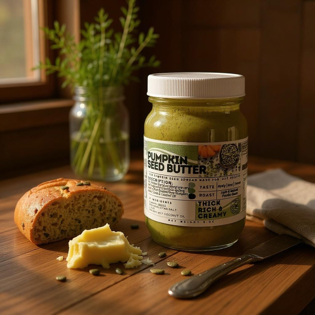 Organic Pumpkin Seed Butter with MCT – Gut-Friendly, Detox-Boosting, 8oz Jar