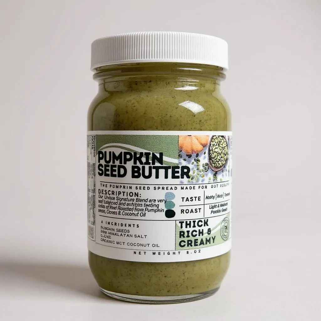 Organic Pumpkin Seed Butter with MCT – Gut-Friendly, Detox-Boosting, 8oz Jar