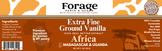 Premium Extra Fine Ground Vanilla Bean Powder (1 oz) – 100% Pure Organic Madagascar & Uganda Blend – No Sugar, Plant Based- Non Toxic- No Fillers – For Baking, Keto, & Coffee