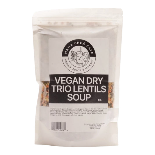 Vegan Organic Trio Lentil Soup – 1 lb (Ready to Cook · Fully Seasoned)