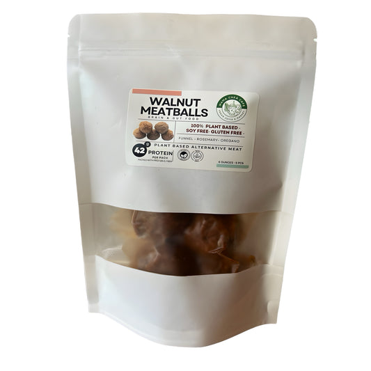 Plant Based Walnut MeatBalls (Italian Style) Gluten Free 6 pcs (6oz pack)