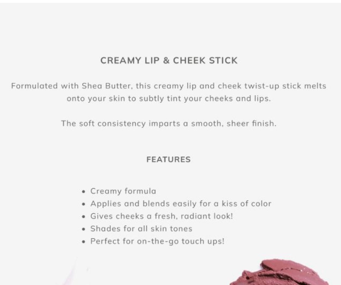 Vegan Creamy Stick Blush - Joy CREAMY LIP & CHEEK STICK