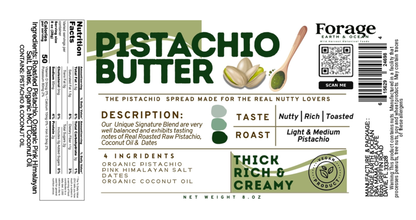 Pistachio Butter  – Gourmet Nut Butter with Coconut MCT & Medjool Dates 8 oz