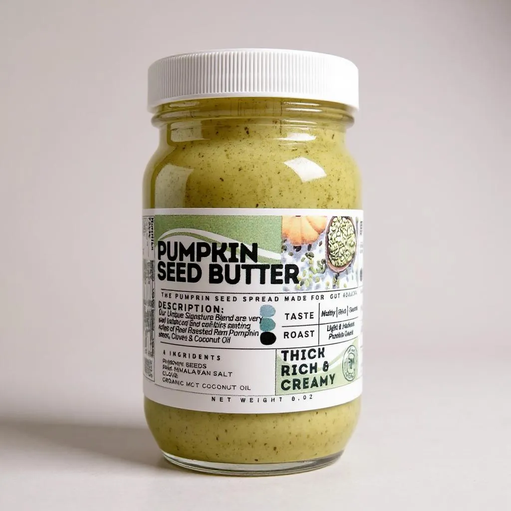 Organic Pumpkin Seed Butter with MCT – Gut-Friendly, Detox-Boosting, 8oz Jar