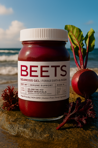 Beet Sea Moss Gel – Organic, Wild-Harvested Superfood from St. Lucia (92 Minerals ·16 oz)