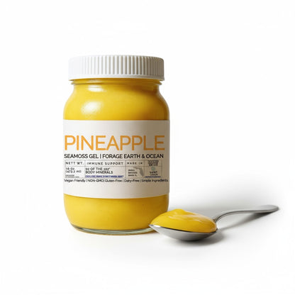 Pineapple Sea Moss Gel – Organic, Wild-Harvested Superfood from St. Lucia (92 Minerals · 16 oz)