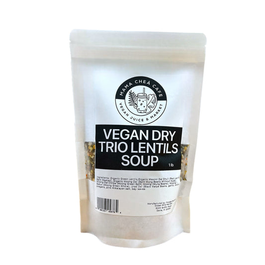 Vegan Dry Trio Lentil Soup 1 lb Ready to Cooked fully seasoned