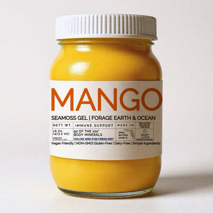 MANGO ORGANIC SEAMOSS GEL WILD HARVEST 92 MINERAL SUPERFOOD FROM ST. LUCIA