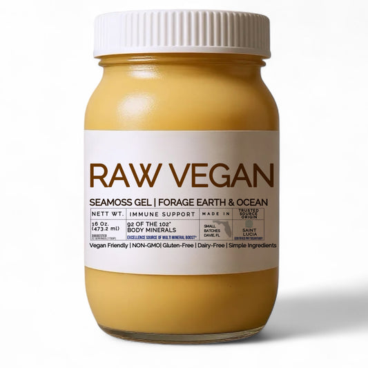 RAW VEGAN ORGANIC SEAMOSS GEL WILD HARVEST 92 MINERAL SUPERFOOD FROM ST. LUCIA