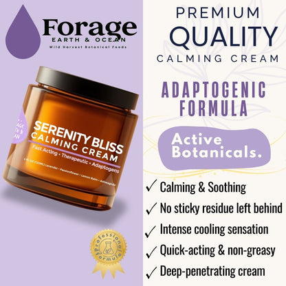 Serenity Bliss - Calming Cream Fast Acting • 4 oz