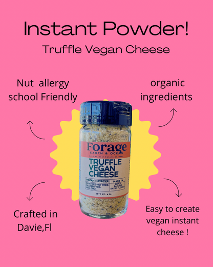 Vegan Cheese Powder Instant Premium Truffle - Nut-Free, Soy-Free, Dairy-Free, Non-GMO 4 oz