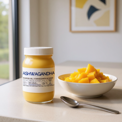 ASHWAGANDHA ORGANIC SEAMOSS GEL WILD HARVEST 92 MINERAL SUPERFOOD FROM ST. LUCIA