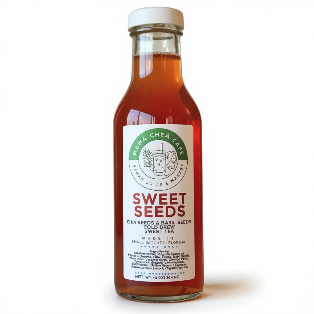 Sweet Seeds Organic Superfood Chia & Basil Elixir 13 oz