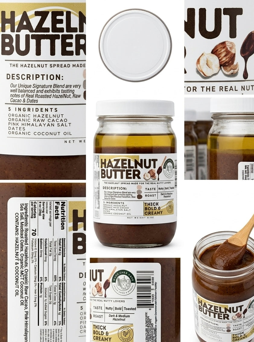 Hazelnut Butter with Raw Cacao & Medjool Dates – Vegan & Gluten-Free- No processed sugar