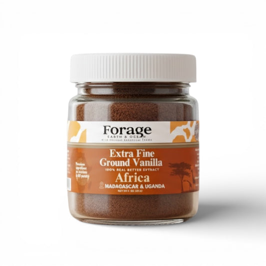 Premium Extra Fine Ground Vanilla Bean Powder (1 oz) – 100% Pure Organic Madagascar & Uganda Blend – No Sugar, Plant Based- Non Toxic- No Fillers – For Baking, Keto, & Coffee