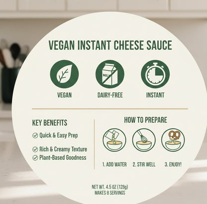 Vegan Cheese Powder Instant Premium Truffle - Nut-Free, Soy-Free, Dairy-Free, Non-GMO 4 oz